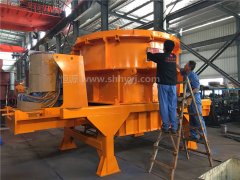 制砂机快速加工2000方河卵石,制砂机设备展实力